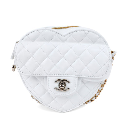 This adorable Chanel mini heart bag is the perfect combination of style and practicality.