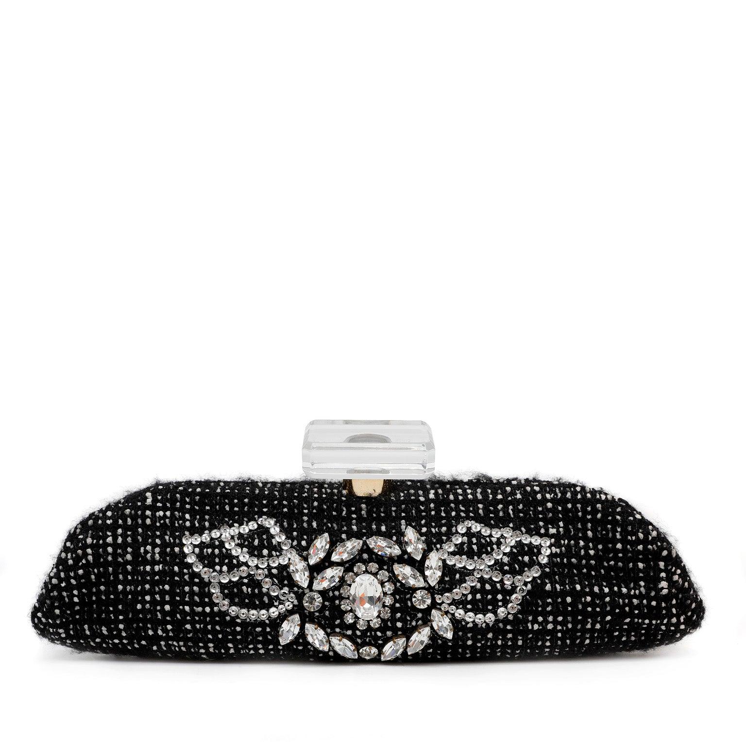 Chanel Black Sequin Clutch - Ann's Fabulous Closeouts