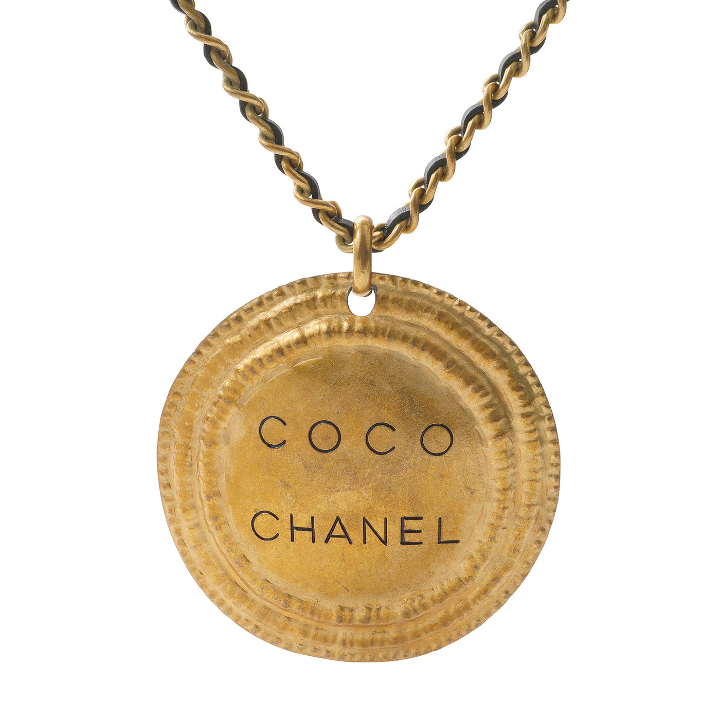 Chanel Large Gold Coco Runway Medallion Necklace