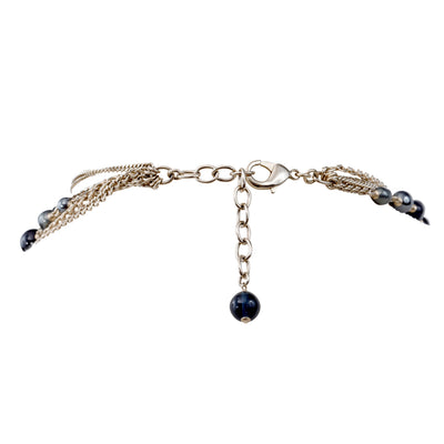 Chanel Runway Multi Layer Blue CC Necklace