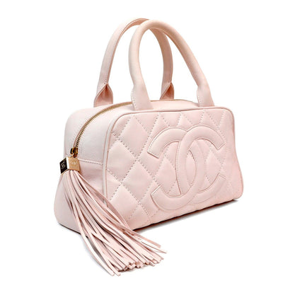 Chanel Light Pink Brushed Caviar Mini Tote with Tassel - Only Authentics