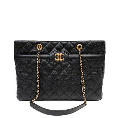 Chanel Black Caviar Leather Tote - Only Authentics
