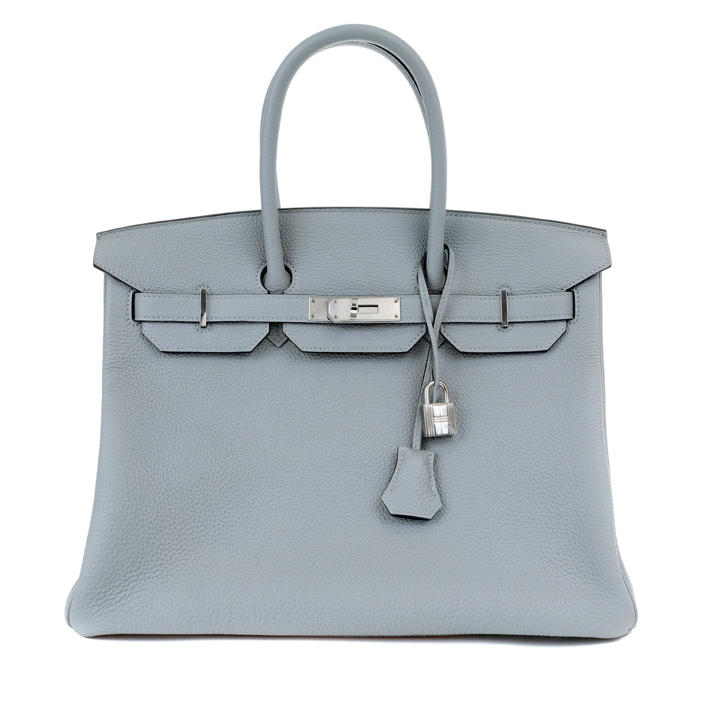 This stunning Hermès 35 cm Grey Togo Birkin Bag is a true representation of luxury and craftsmanship
