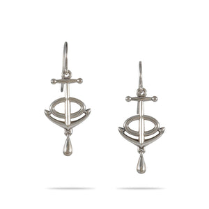 Hermès Silver Anchor Dangle Earrings - Only Authentics