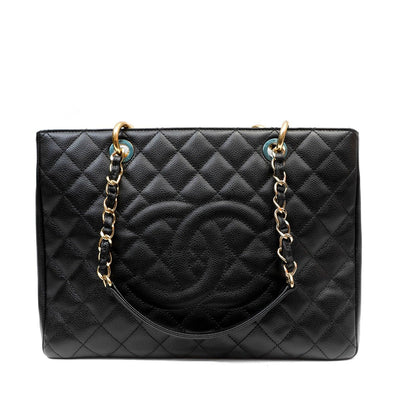 Chanel Grey Quilted Caviar Shopping Tote Silver Hardware, 2014