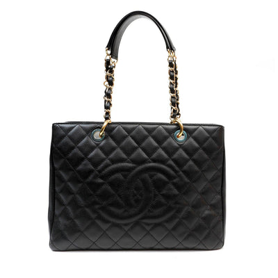 Chanel Black Caviar Grand Shopping Tote GST - Only Authentics