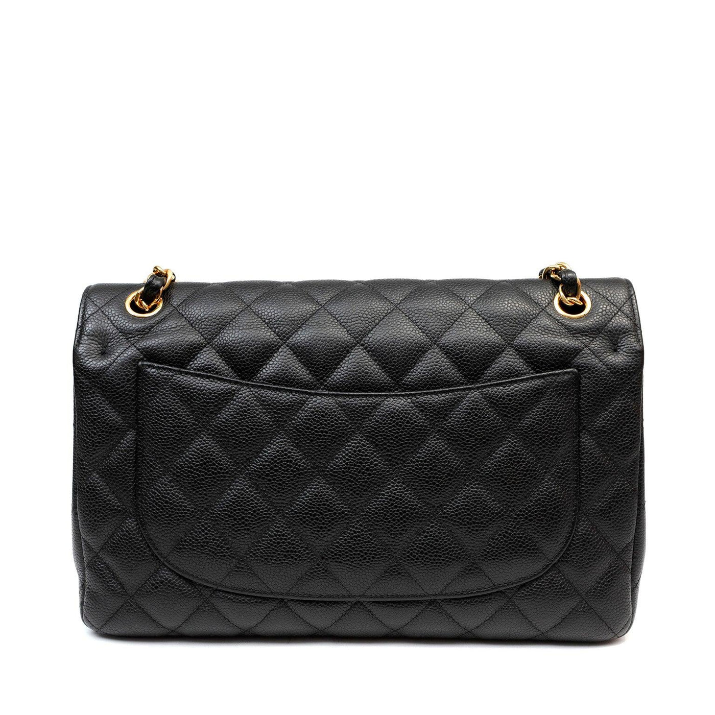 Chanel Black Caviar Jumbo Classic with Gold Hardware - Only Authentics