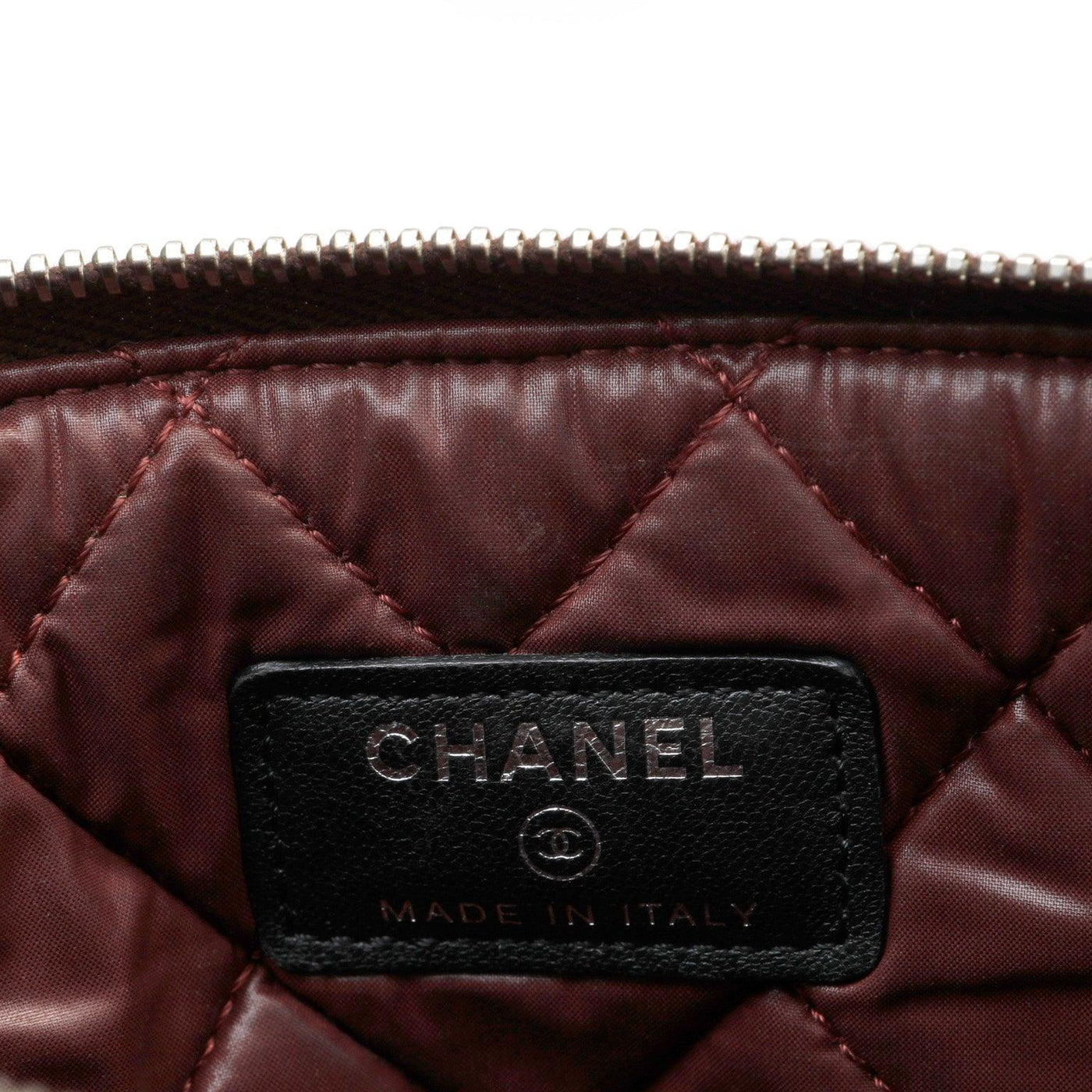 Chanel Small Black Quilted Lambskin Classic O-Case w/ Silver Hardware - Only Authentics
