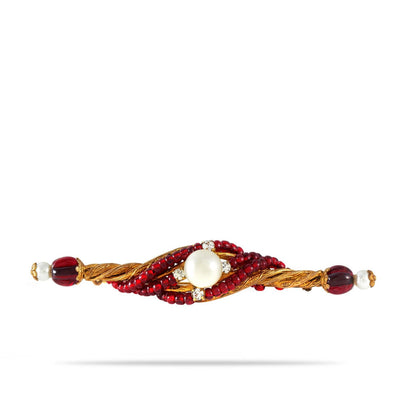 Chanel Vintage Red Gripoix Bead and Pearl Pin - Only Authentics