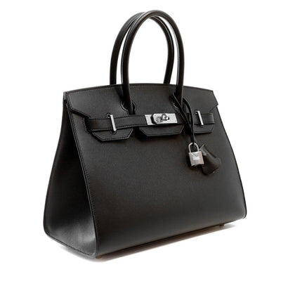 Hermès 30cm Black Veau Madame Sellier Birkin with Palladium - Only Authentics