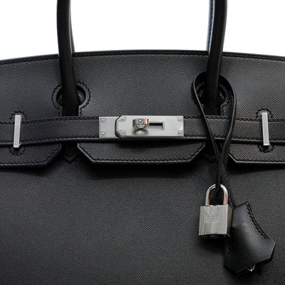 Hermès 30cm Black Veau Madame Sellier Birkin with Palladium - Only Authentics