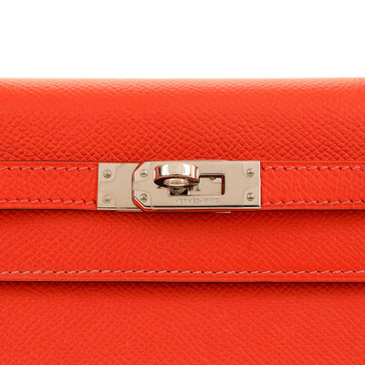 Hermès 25cm Rose Jaipur Epsom Kelly Sellier Palladium Hardware - Only Authentics