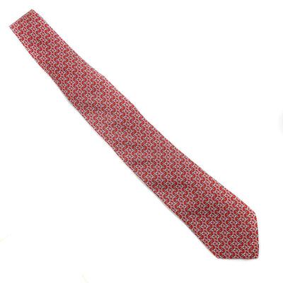 Hermès Red Silk Print Tie - Only Authentics