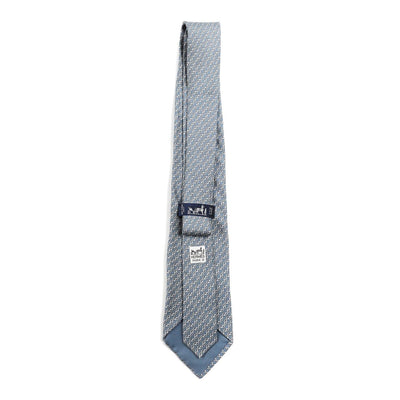 Hermès Blue Silk Chaine D’ancre Tie - Only Authentics