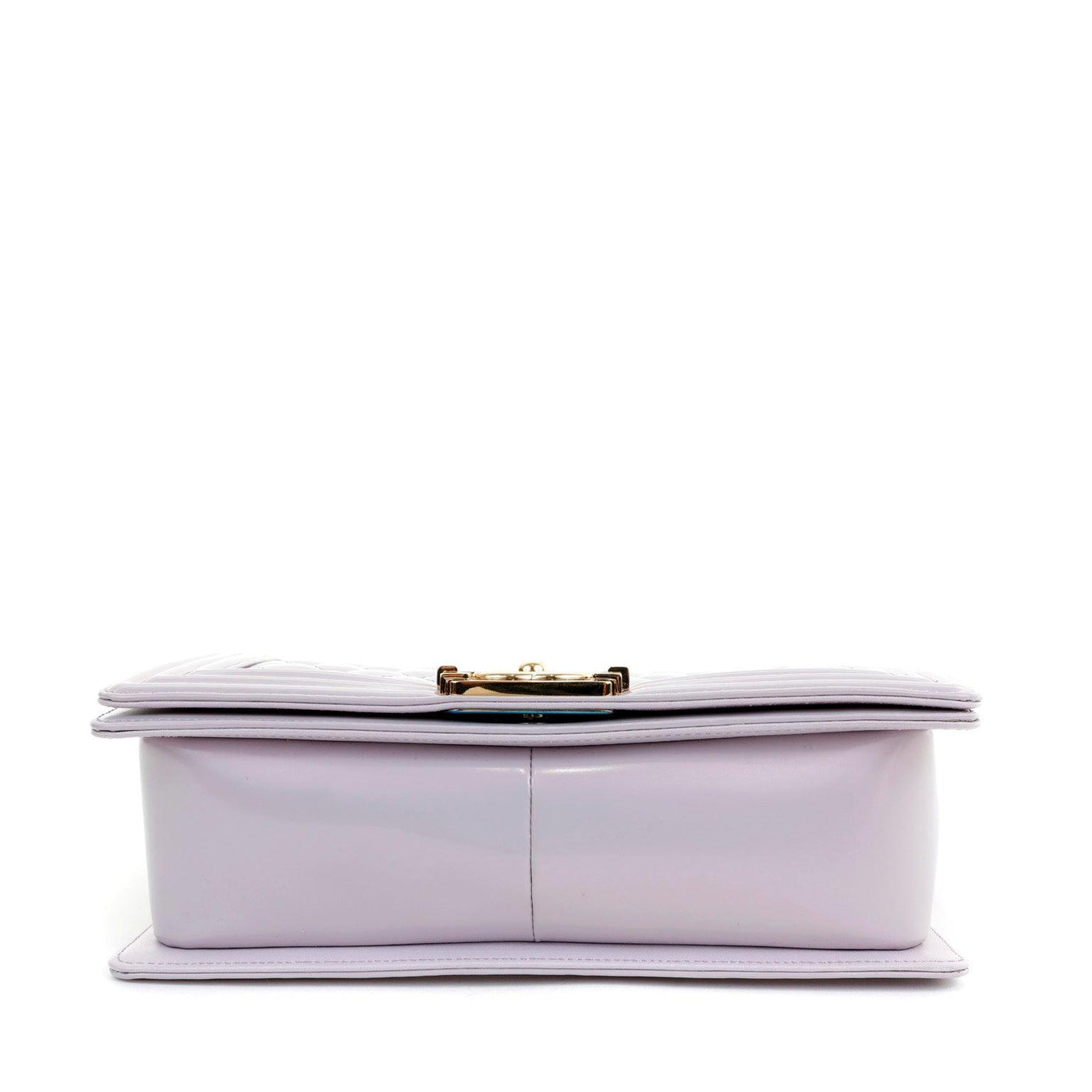 Chanel Lavender Patent Medium Boy Bag Gold Hardware - Only Authentics