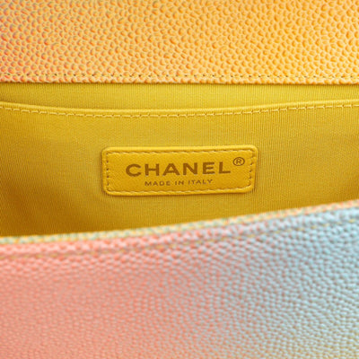 Chanel Rainbow Caviar Medium Boy Bag  Silver Hardware - Only Authentics