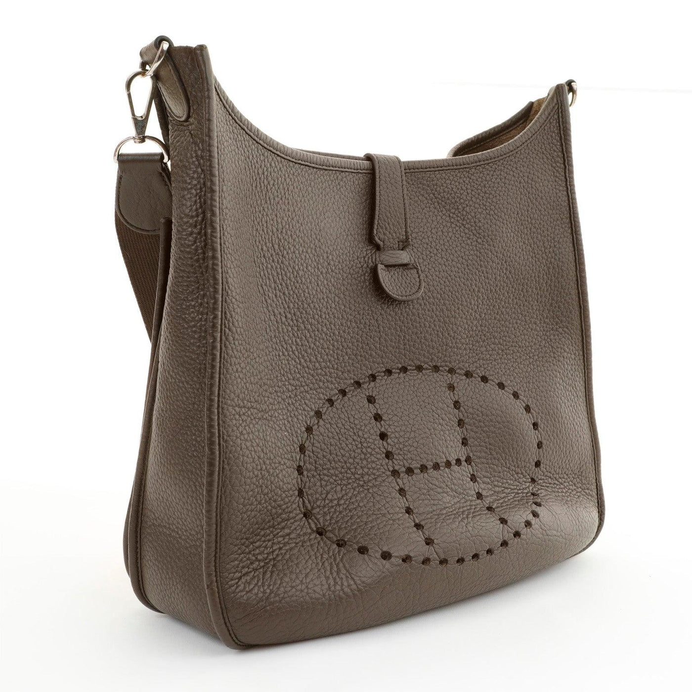 Hermès TGM Chocolate Clemence Evelyne Bag - Only Authentics