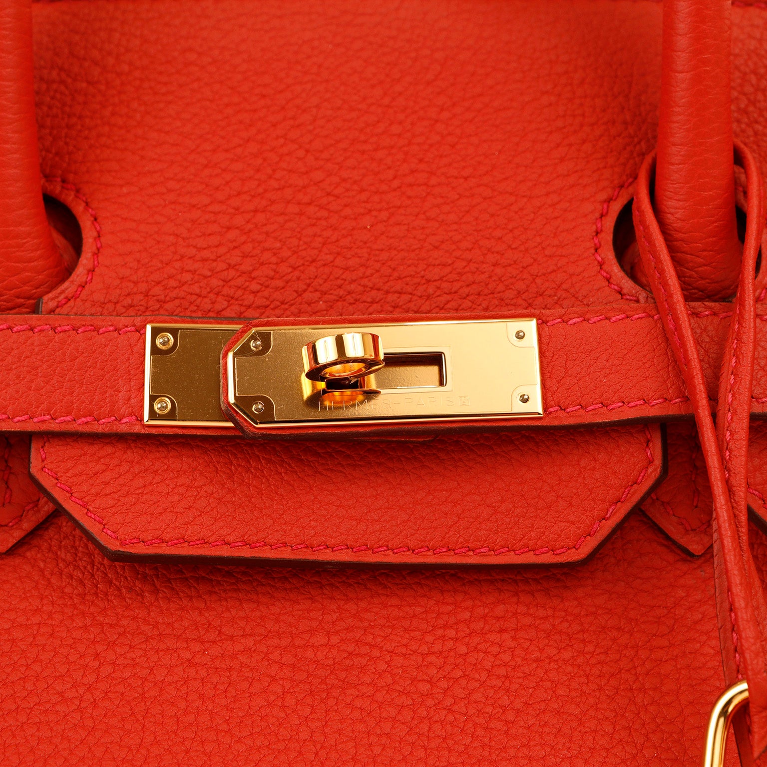 Hermes 35cm Vermillion Togo Birkin w/ Gold Hardware
