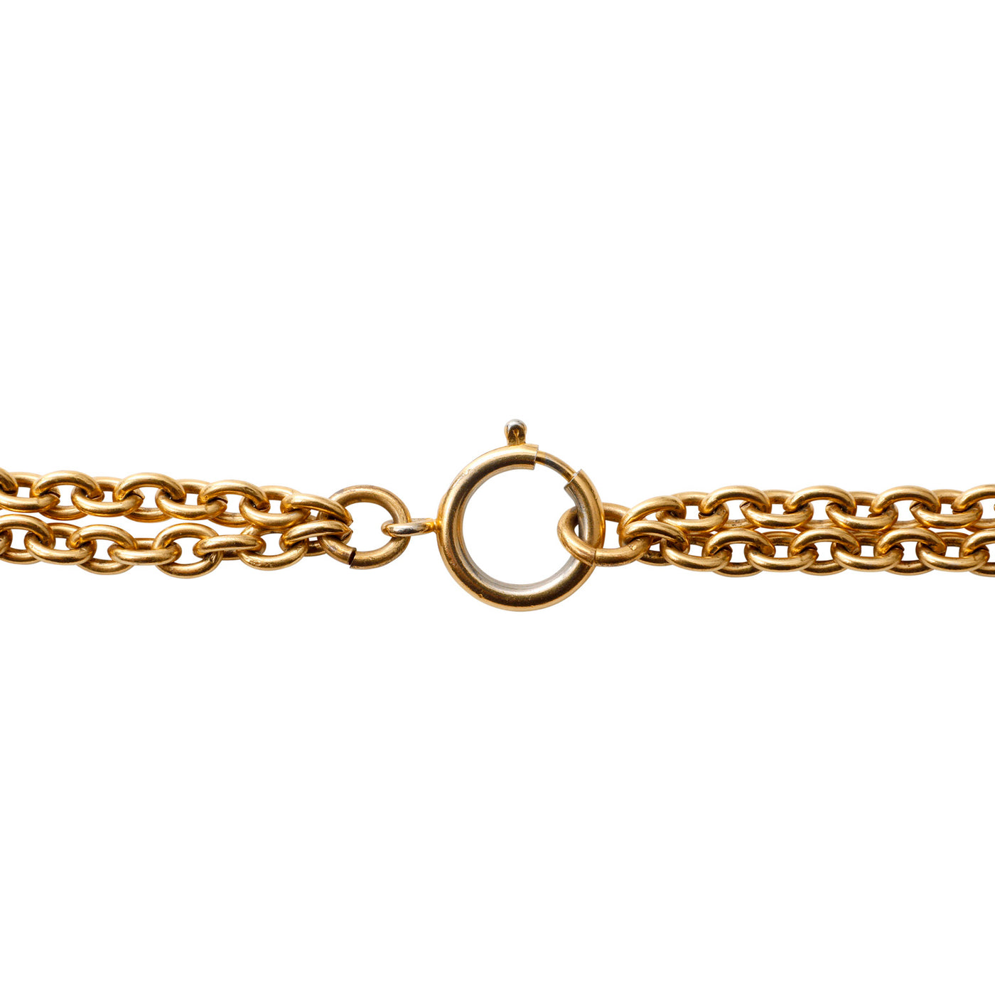 Chanel Vintage Plain Gold Link Chain Necklace