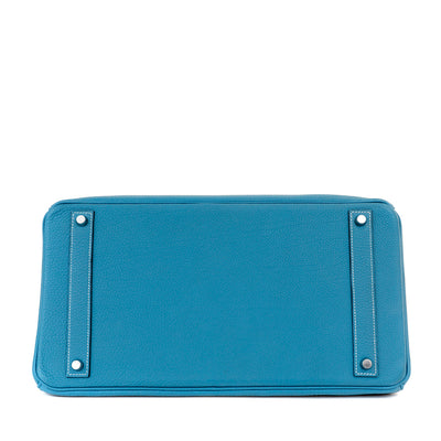 Hermes 40cm Togo Blue Jean w/ Palladium Hardware