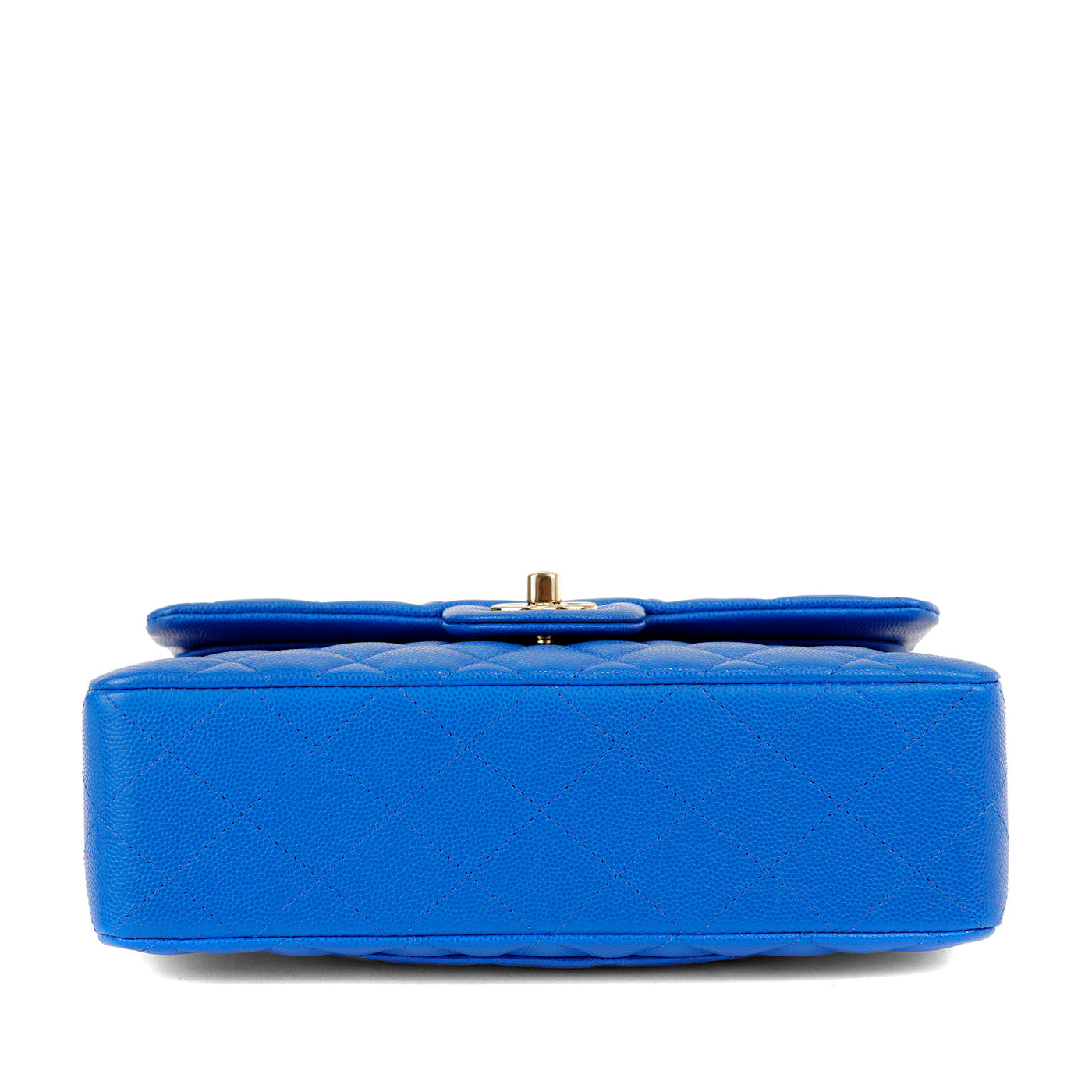 Chanel Electric Blue Caviar Small/ Medium Classic w/ Gold Hardware