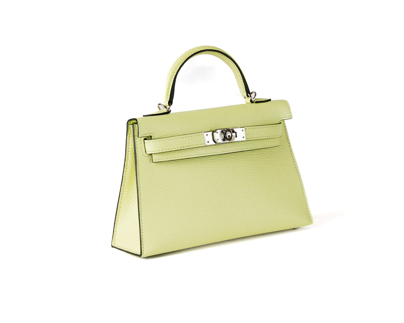 Introducing the Hermès 20cm Light Mint Green Chevre Mini Kelly, finished  with sleek palladium hardware – Only Authentics