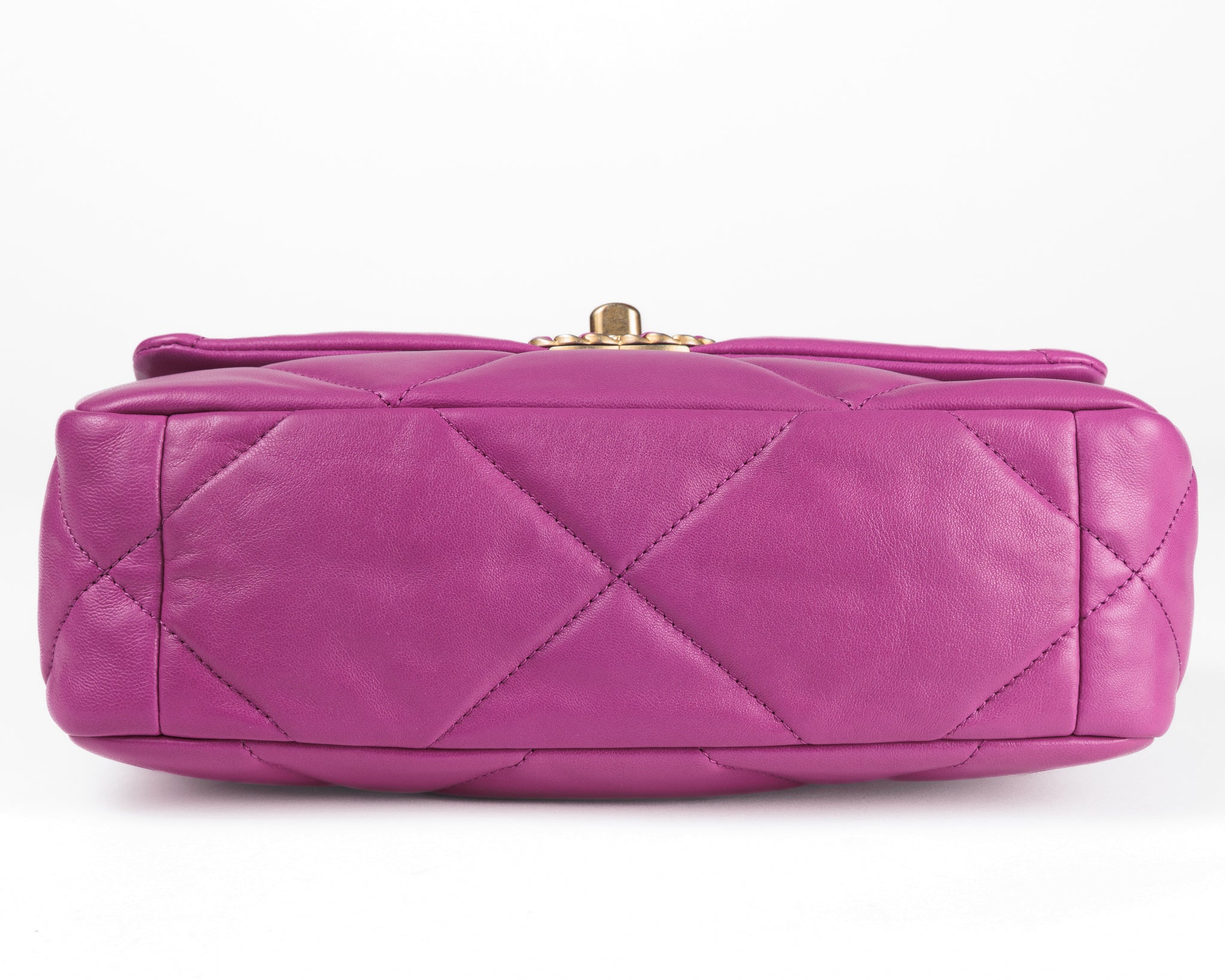 Chanel Small Purple Lambskin 19 Bag with Mixed Metal Hardware