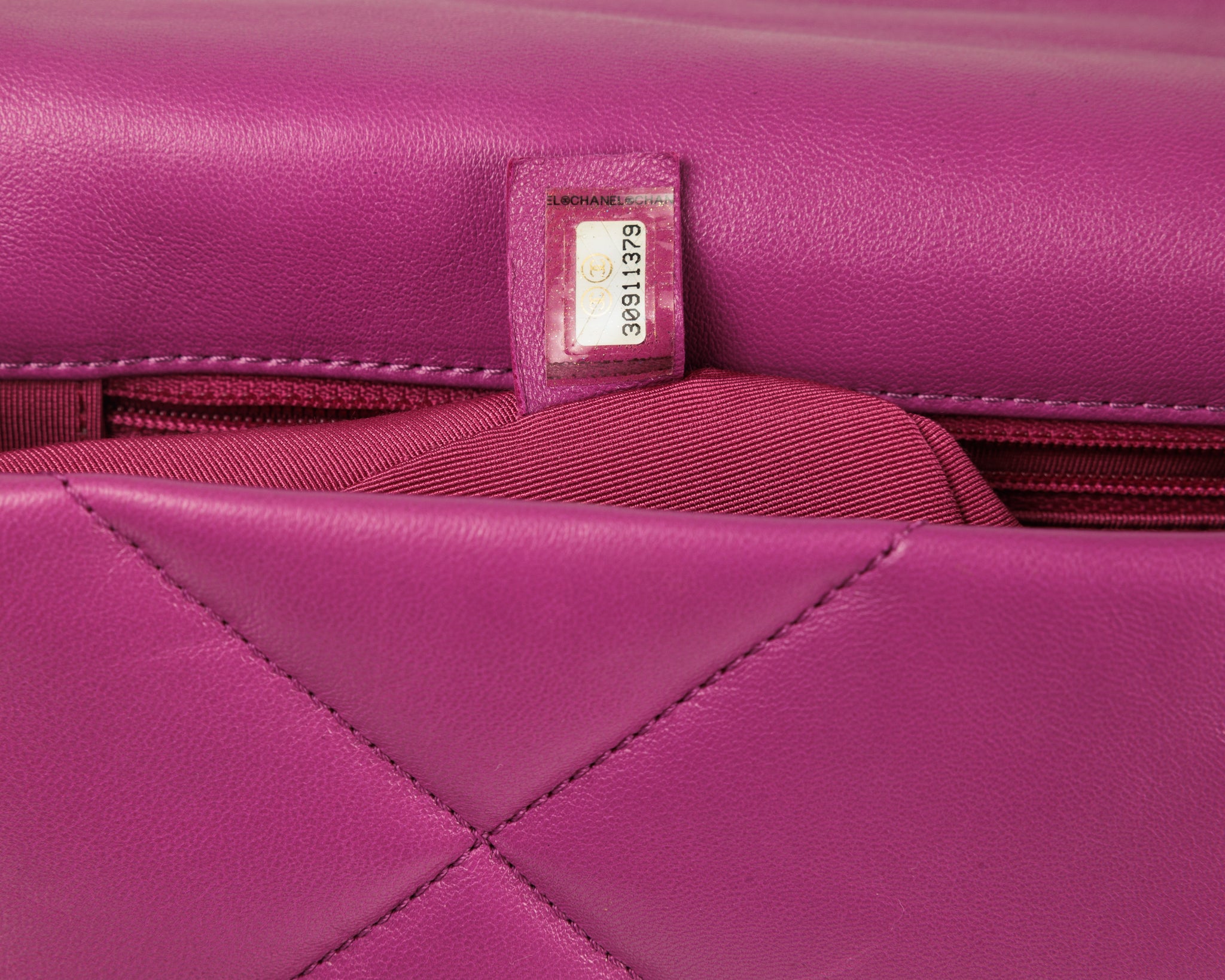 Chanel Small Purple Lambskin 19 Bag with Mixed Metal Hardware