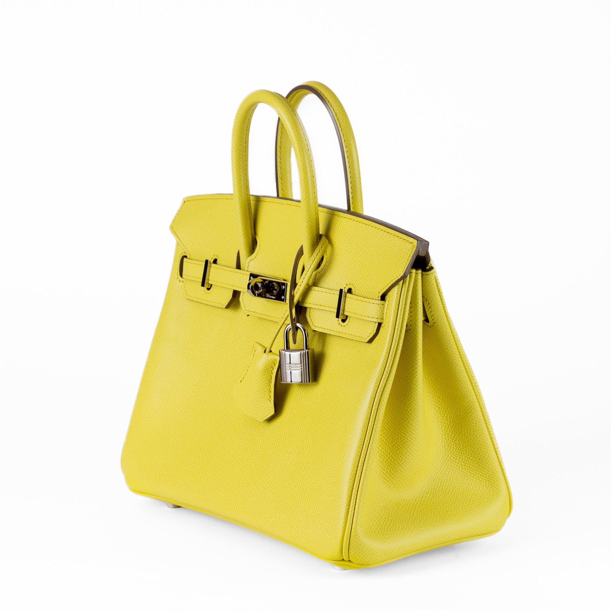 Hermes 25cm Soufre Epsom Birkin w/ Palladium Hardware