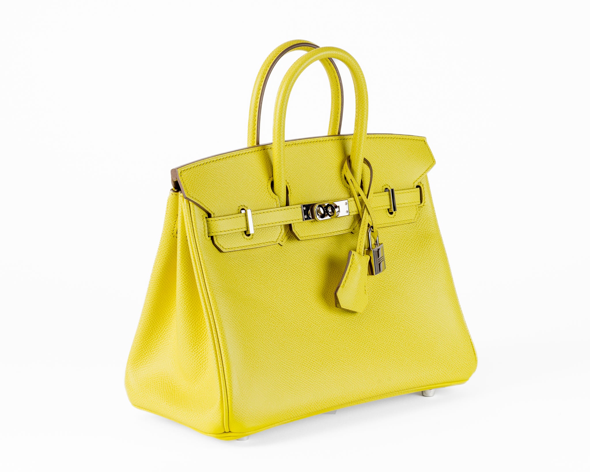 Hermes 25cm Soufre Epsom Birkin w/ Palladium Hardware