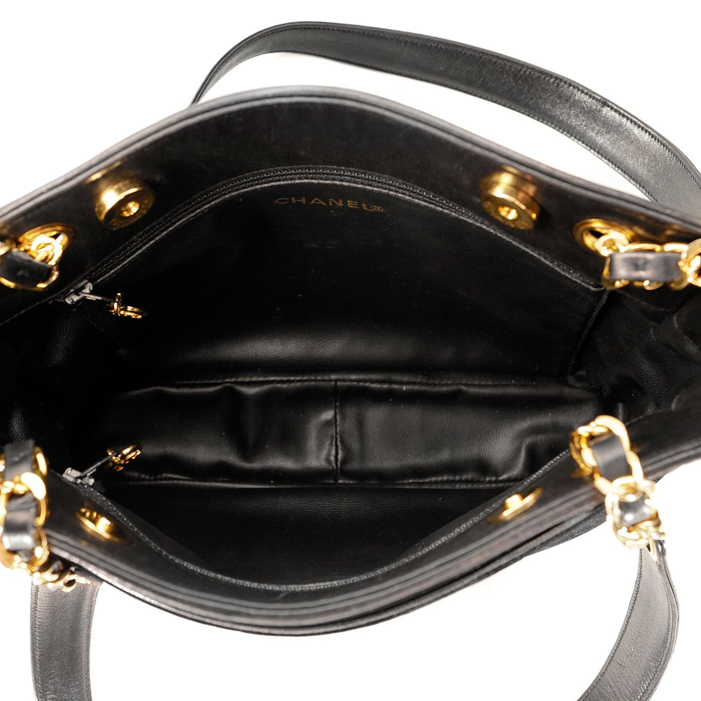 Chanel Black Velvet CC Vintage Tote - Only Authentics