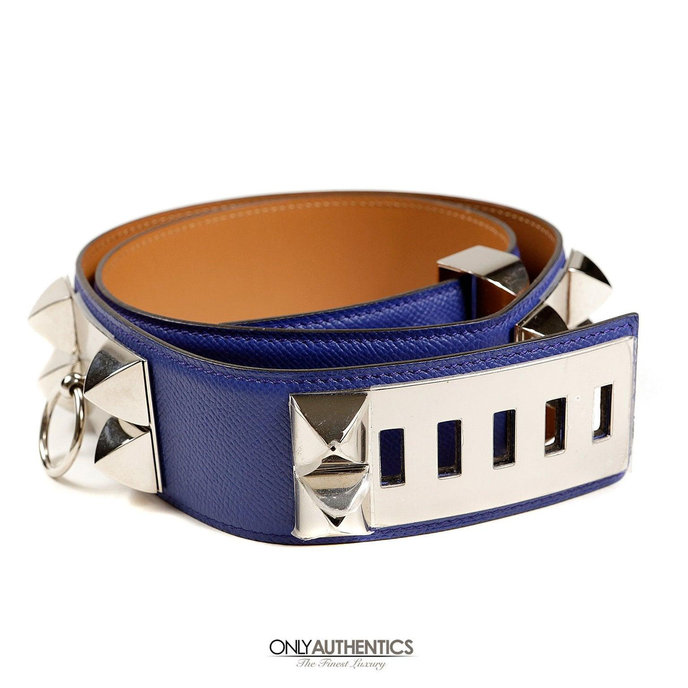 Hermès Blue Electrique Epsom Medor Belt size 80 - Only Authentics