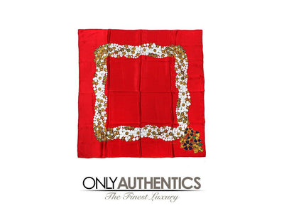 Chanel Red Silk Gripoix Scarf - Only Authentics