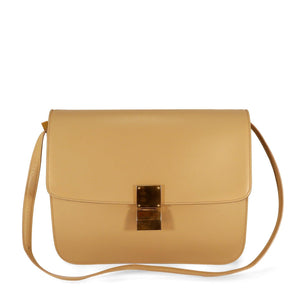 Celine Beige Calfskin Box Bag - Only Authentics