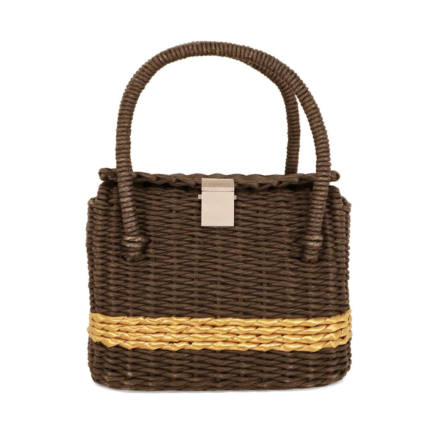 Chanel Black and Gold Wicker Basket Bag - Only Authentics