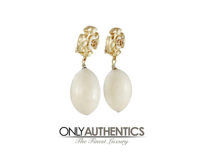 Chanel Maltese Cross Pearl Drop Earrings - Only Authentics