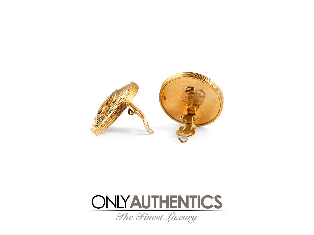 Chanel Gold CC Swirl Earrings - Only Authentics