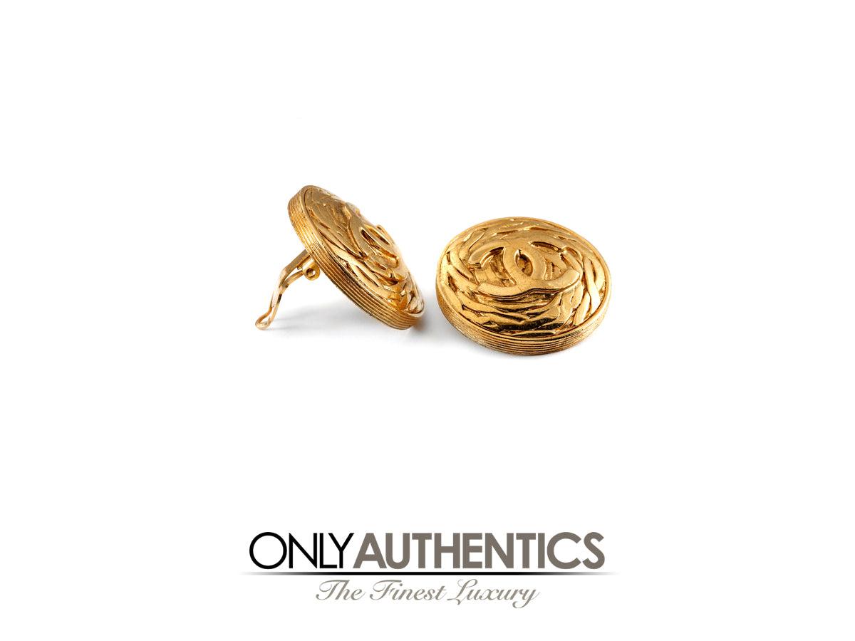 Chanel Gold CC Swirl Earrings - Only Authentics