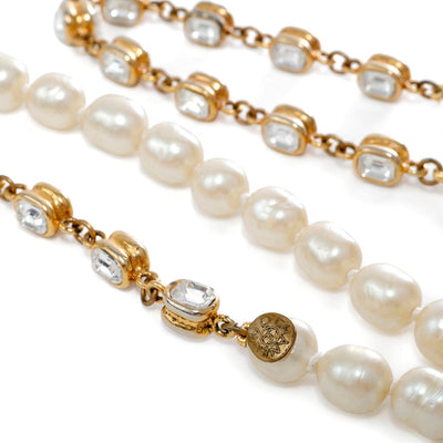 Chanel Pearl and Crystal Vintage Necklace - Only Authentics