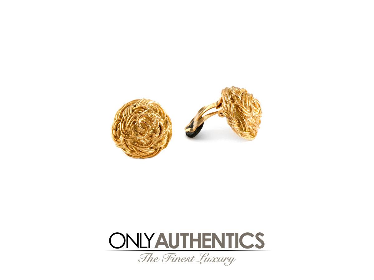 Chanel Gold Rope Knot CC Earrings - Only Authentics