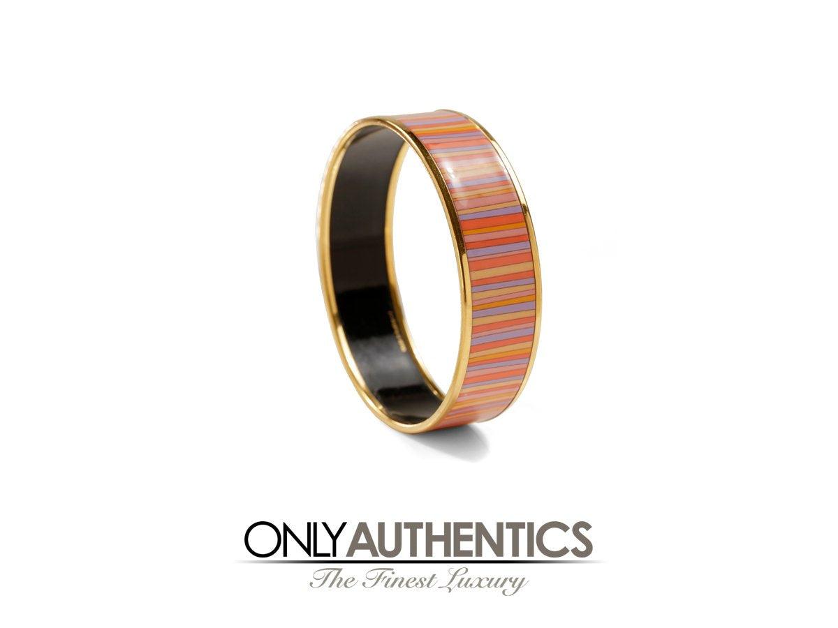 Hermès Striped Enamel Bracelet - Only Authentics