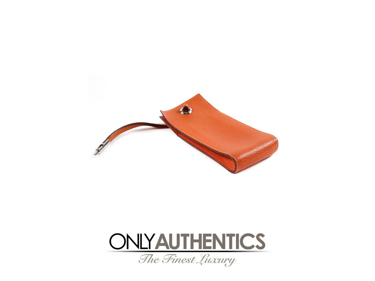 Hermès Orange Leather Bag Charm Pouch - Only Authentics