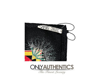 Hermès Black Feux d’Artifice Silk Scarf - Only Authentics