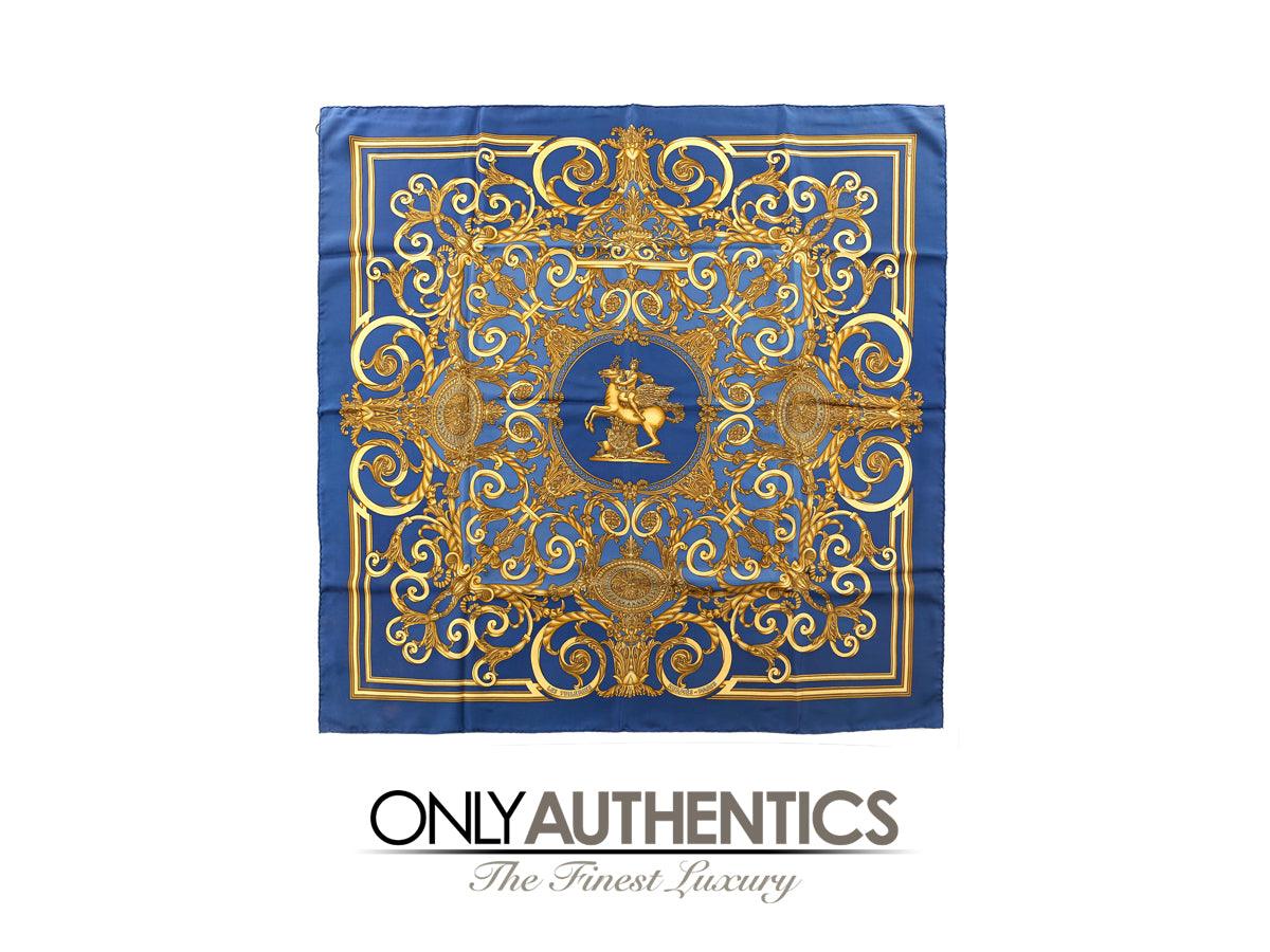 Hermès Blue Les Tuileries Silk Scarf - Only Authentics