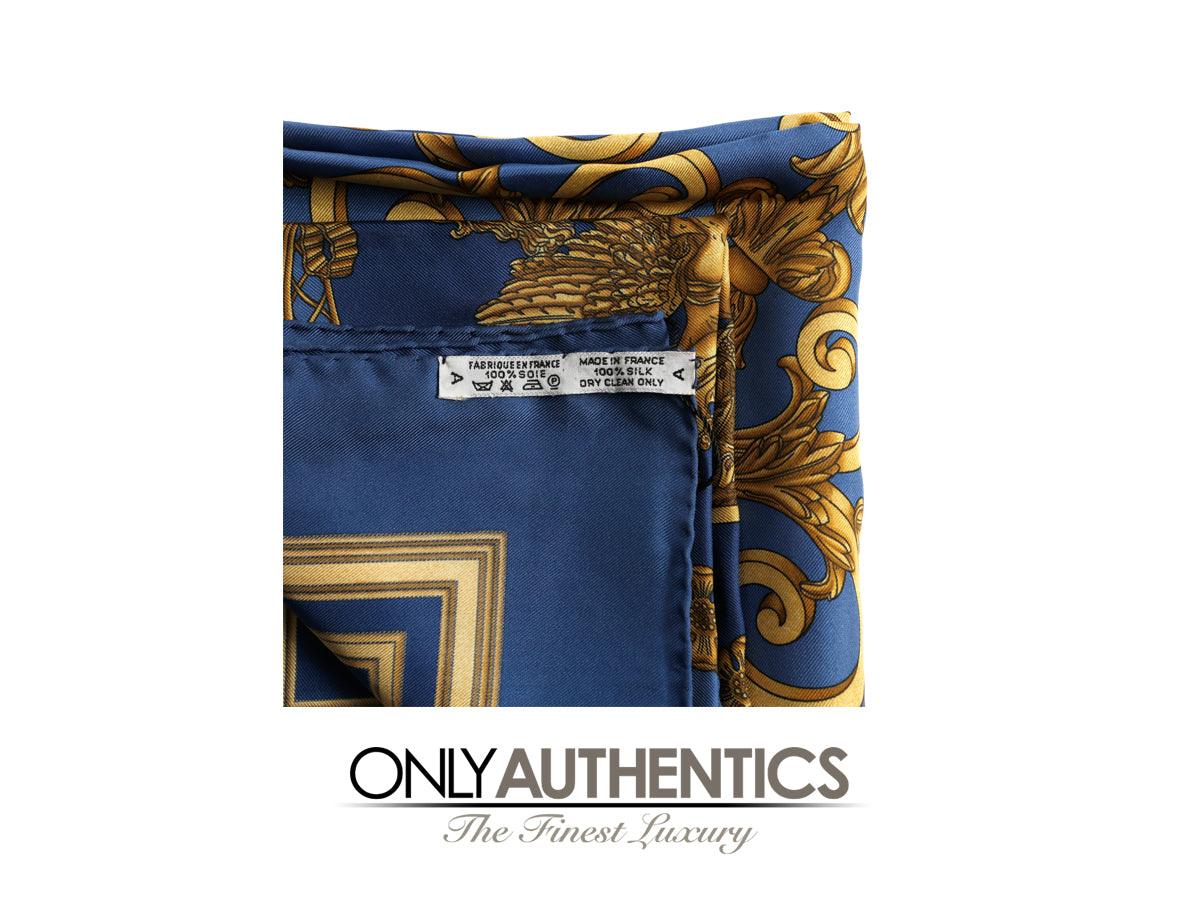 Hermès Blue Les Tuileries Silk Scarf - Only Authentics