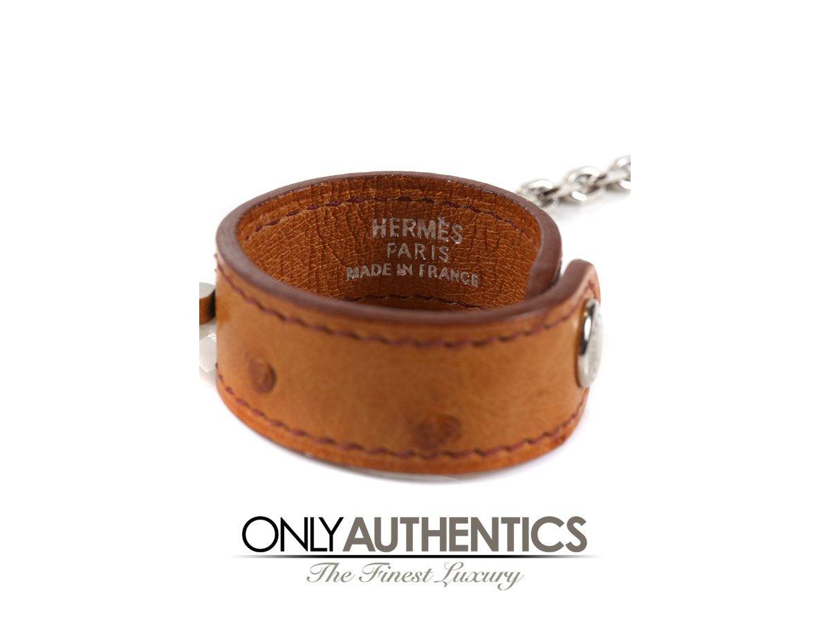 Hermès Vintage Brown Ostrich Glove Holder - Only Authentics