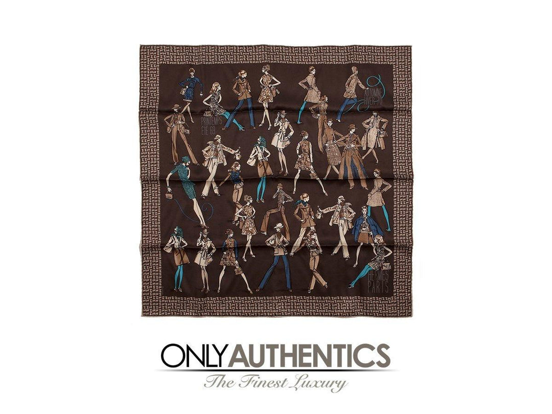 Hermès Brown Printemps Ete 69- Automne Hiver 70 Silk Scarf – Only