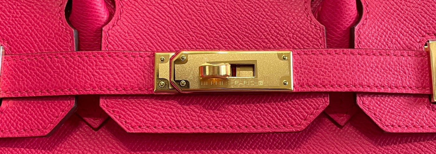 Hermès 30cm Vibrant Rose Epsom Birkin with Gold Hardware - Only Authentics