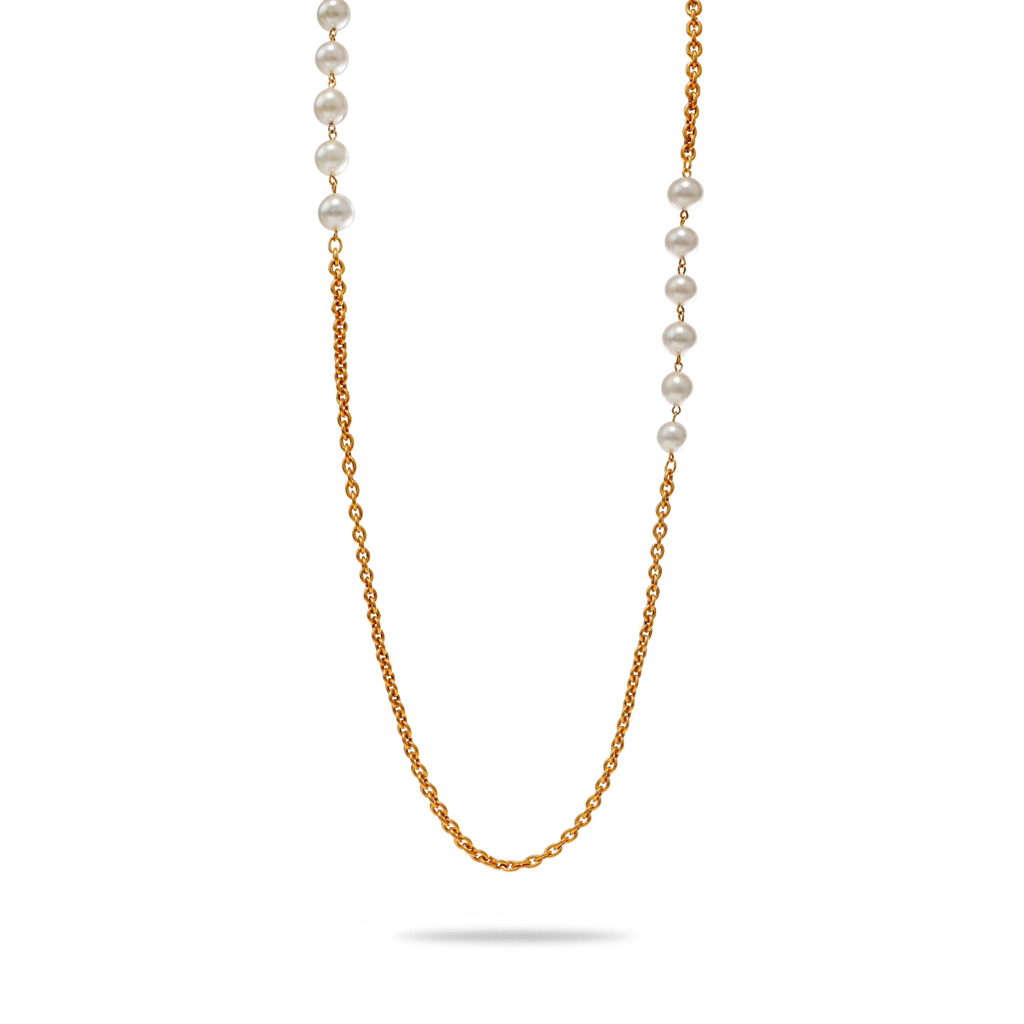 Chanel Pearl Two Station Vintage Necklace - Only Authentics