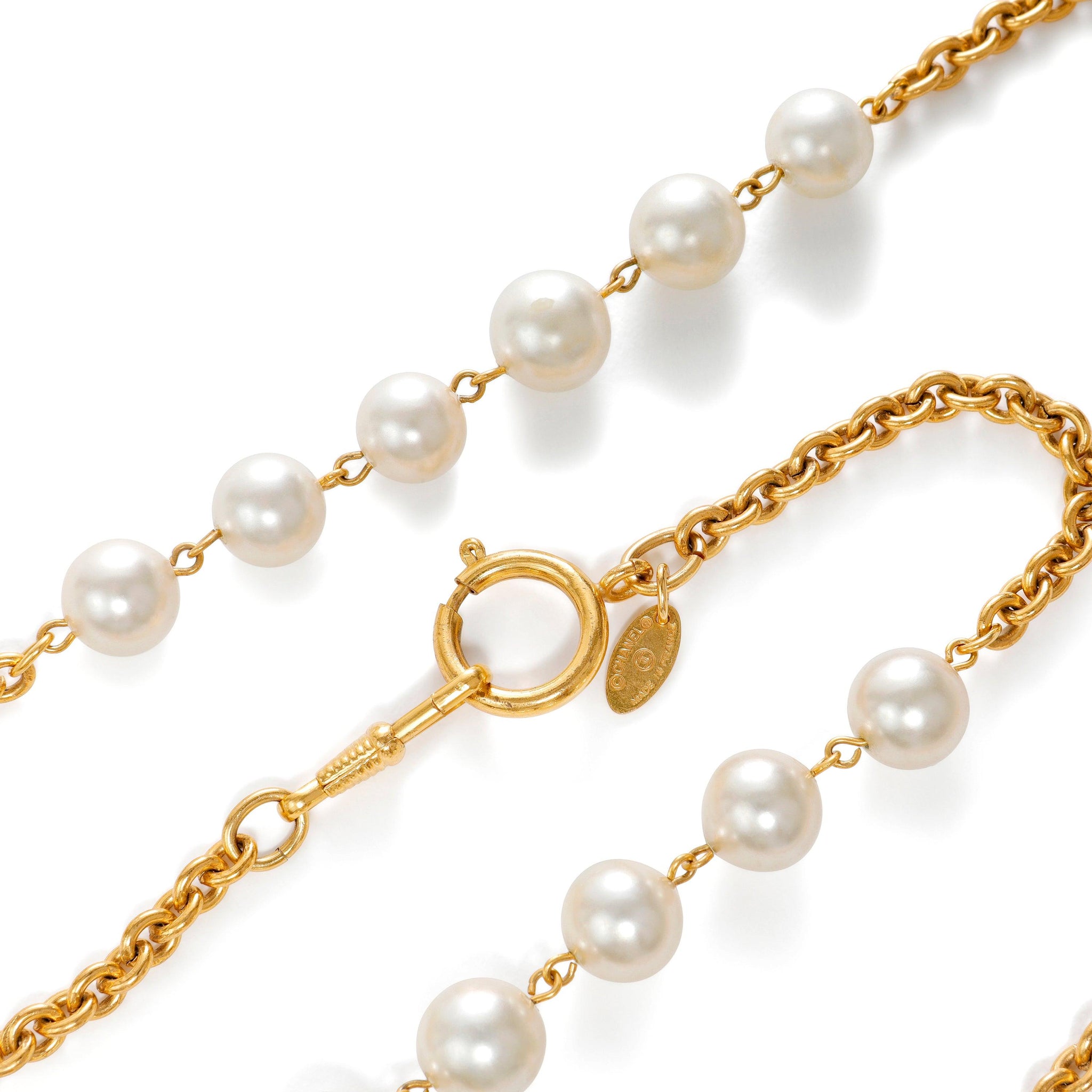 Chanel Pearl Two Station Vintage Necklace - Only Authentics